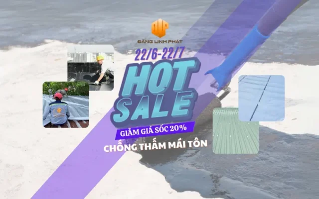 giảm giá dịch vụ chống thấm mái tôn 20%