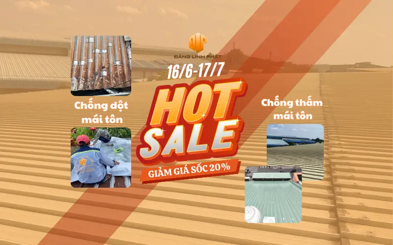Giảm giá dịch vụ chống dột mái tôn