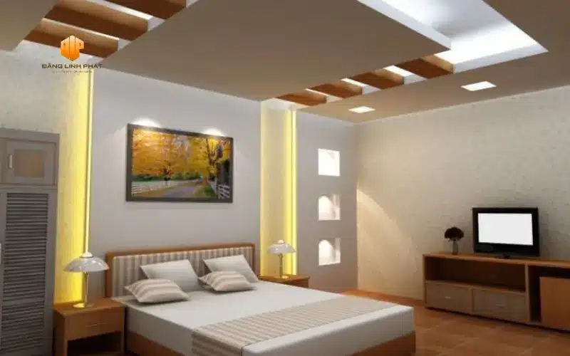 phòng ngủ vách thạch cao