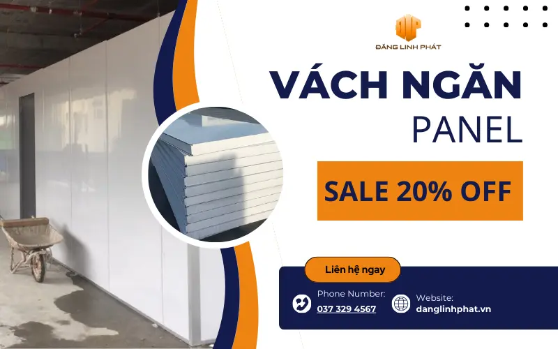 Giảm giá 20% dịch vụ vách ngăn panel