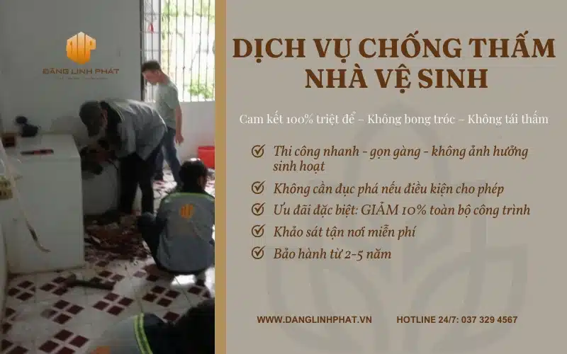 Ưu đãi chống thấm nhà vệ sinh Bình Dương – Giảm 10%
