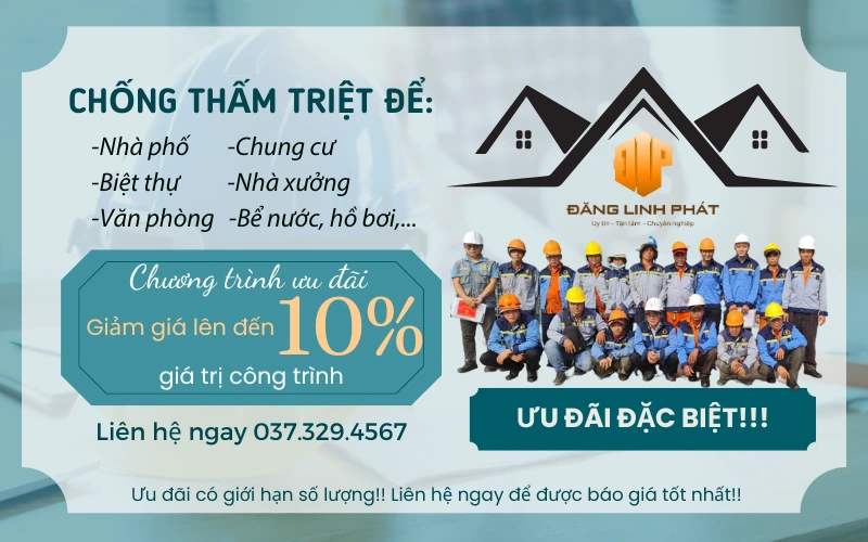 dịch vụ chống thấm tại Biên Hòa chuyên nghiệp – giảm giá thi công trong tháng