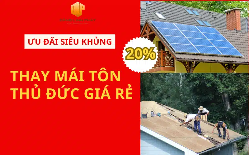 dịch vụ thay mái tôn giá rẻ nhất Thủ Đức