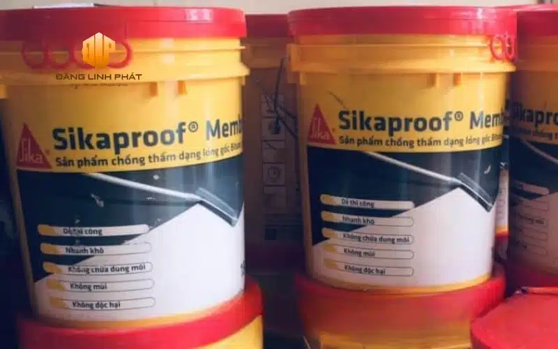 Vật liệu chống thấm Sikaproof được sử dụng trong thi công tại Bến Cát.