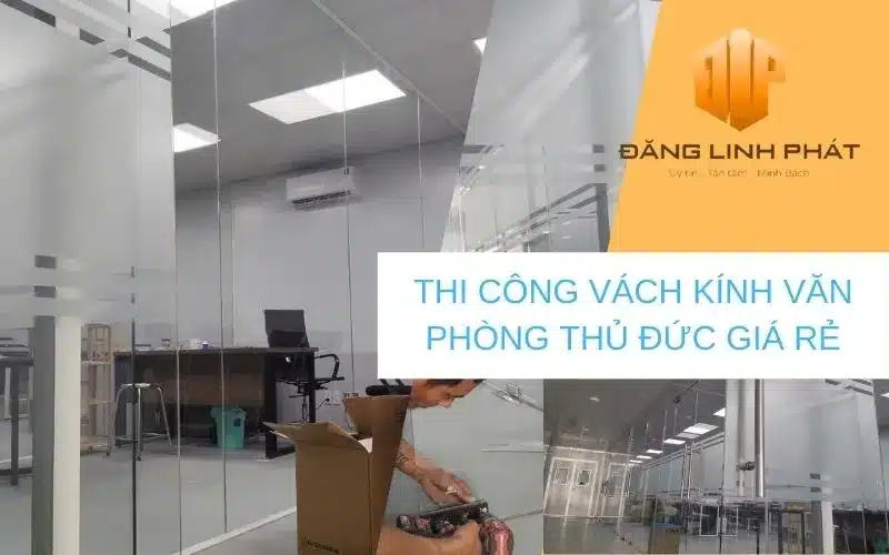 Vách kính cường lực văn phòng Thủ Đức sang trọng