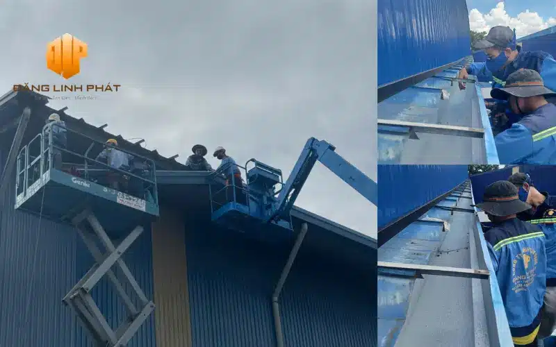 Lắp đặt máng xối