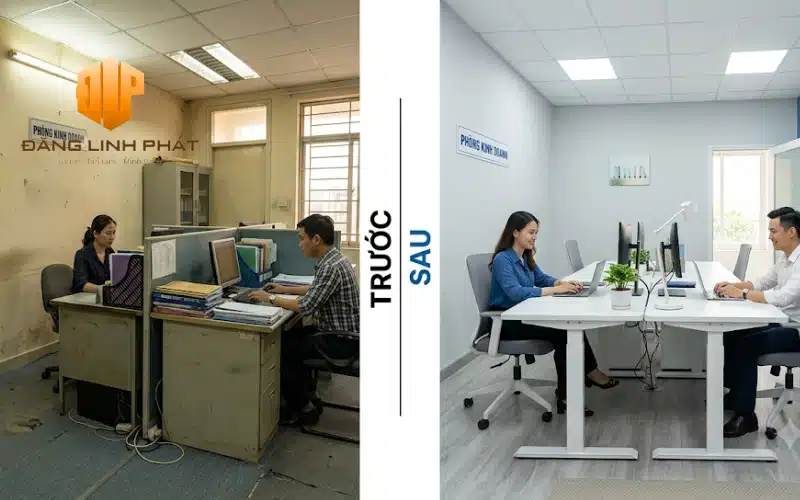 Sơn tường văn phòng TP.HCM chuyên nghiệp do Đăng Linh Phát thi công