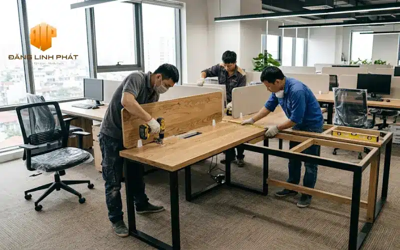 Thi công nội thất văn phòng hiện đại do Đăng Linh Phát thực hiện