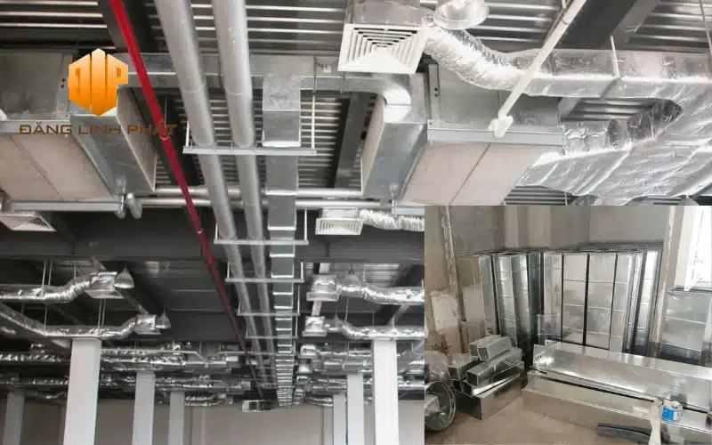 Thi công hệ thống ống gió văn phòng chuyên nghiệp do Đăng Linh Phát thực hiện