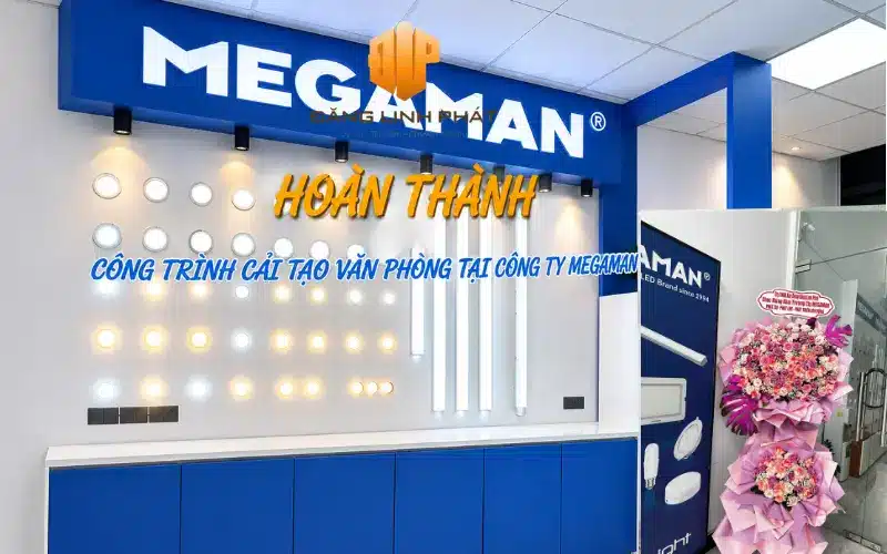Không gian văn phòng Megaman Việt Nam sau khi hoàn thiện cải tạo